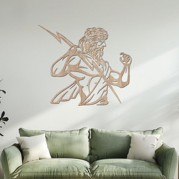 Dřevěná dekorace ZEUS | Rozměry (cm): 40x35 | Zvolte barvu dekoru: Černá