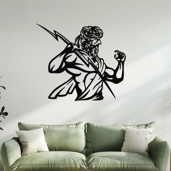 Dřevěná dekorace ZEUS | Rozměry (cm): 40x35 | Zvolte barvu dekoru: Černá