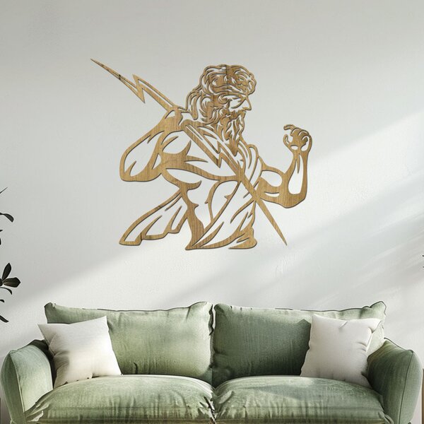 Dřevěná dekorace ZEUS | Rozměry (cm): 40x35 | Zvolte barvu dekoru: Černá