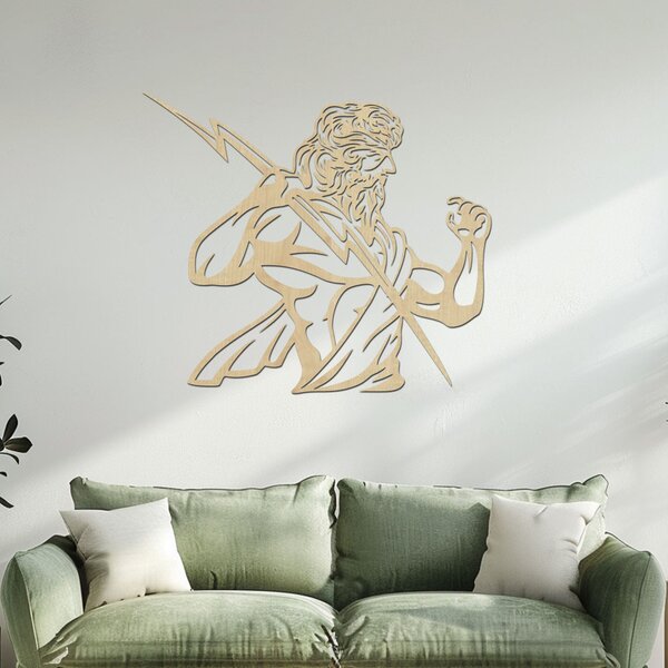 Dřevěná dekorace ZEUS | Rozměry (cm): 40x35 | Zvolte barvu dekoru: Černá