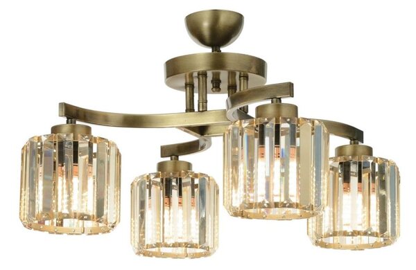 Přisazený lustr CRYSTALLINE 4xE27/40W/230V bronzová