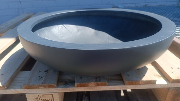 Okrasná miska PLANA, sklolaminát, 14xØ54 cm, antracit
