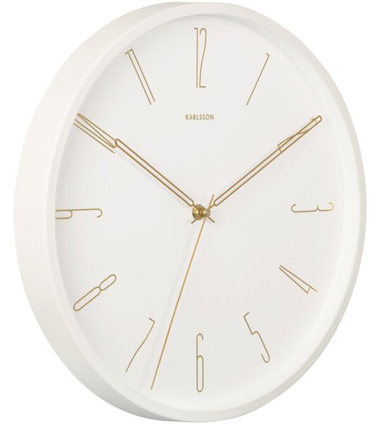 Time for home Bílé kovové nástěnné hodiny Saeli 35 cm