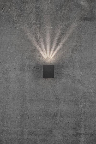 NOR 49711003 Venkovní nástěnné svítidlo Canto Kubi 2 2x6W LED černá čirá - NORDLUX
