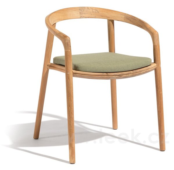 Manutti Teakové stohovatelné jídelní křeslo Solid, Manutti, teak, bez sedáku
