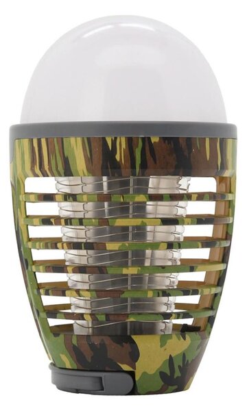 LED Přenosná nabíjecí lampa s lapačem hmyzu LED/2W/3,7V IPX4 maskáčová