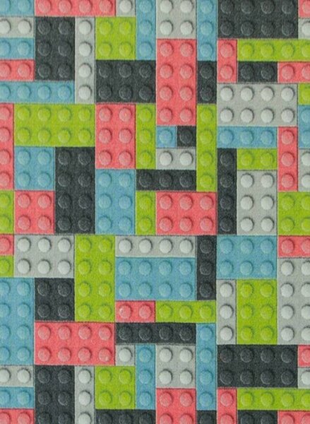 Dětský koberec kostky lego 2 vícebarevný