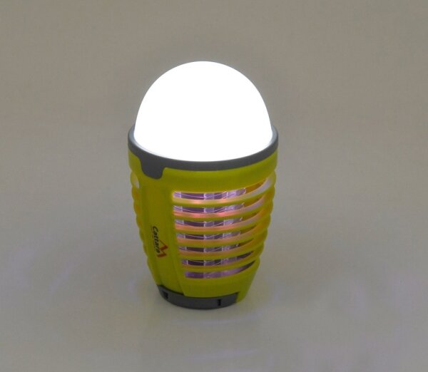 LED Přenosná nabíjecí lampa s lapačem hmyzu LED/2W/3,7V IPX4 zelená