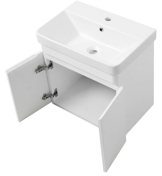 Lavedo Vivace White Air 55 koupelnová skříňka s umyvadlem, lesk