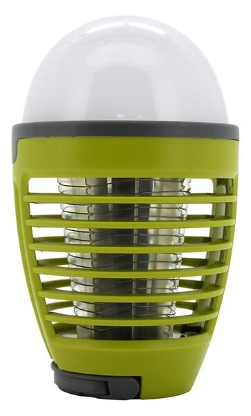 LED Přenosná nabíjecí lampa s lapačem hmyzu LED/2W/3,7V IPX4 zelená