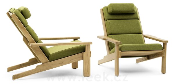 Varaschin Teakové nízké relaxační křeslo Bali, Varaschin, 78x102x82 cm, rám teak, sedáky venkovní látka kat. B barva dle vzorníku