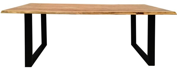 Sob nábytek - Set do jídelny masiv 180x90 cm stůl a dvě lavice černé nohy Andrea - SET180X90Č