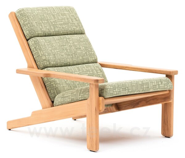Varaschin Teakové nízké relaxační křeslo Bali, Varaschin, 78x102x82 cm, rám teak, sedáky venkovní látka kat. B barva dle vzorníku