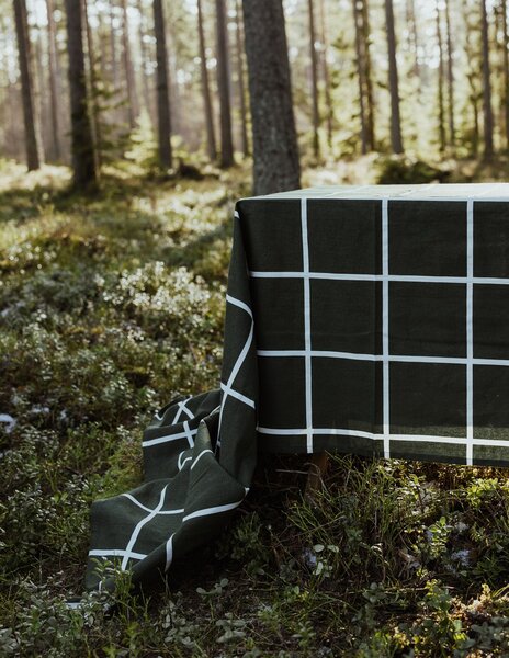 Bavlněný ubrus Green Checkered 140 × 250 cm