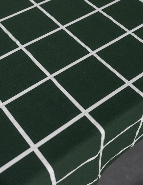 Bavlněný ubrus Green Checkered 140 × 250 cm