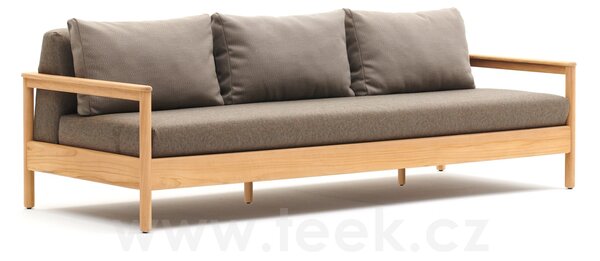 Varaschin Teaková pohovka 3-sed Bali, Varaschin, 228x91x76 cm, rám teak, potah venkovní látka kat. B barva dle vzorníku