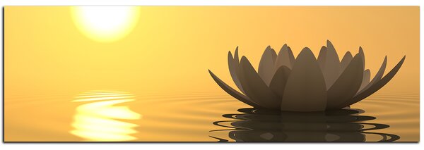 Obraz na plátně - Zen lotus - panoráma 5167A (105x35 cm)