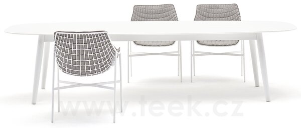 Varaschin Jídelní stůl Ellisse, Varaschin, 200x100x75,2 cm, rám a nohy hliník, deska HPL kat. A, barevné provedení dle vzorníku