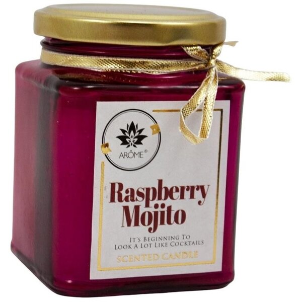 ARÔME Svíčka s vůní drinku Raspberry mojito, 170 g