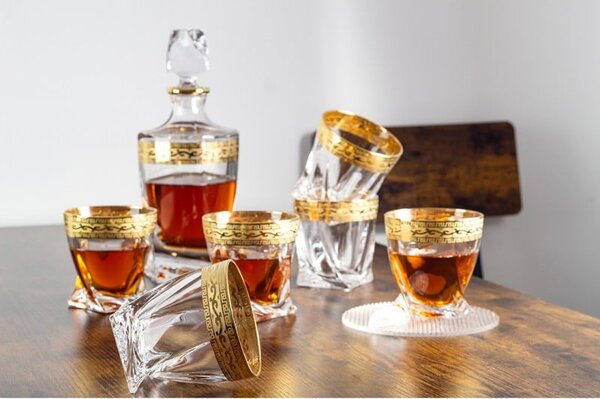 BOHEMIA QUADRO RICH GOLD WHISKY SADA 1+6 KS