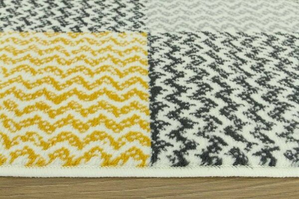 Koberec Luna 503568/89935 Patchwork žlutý