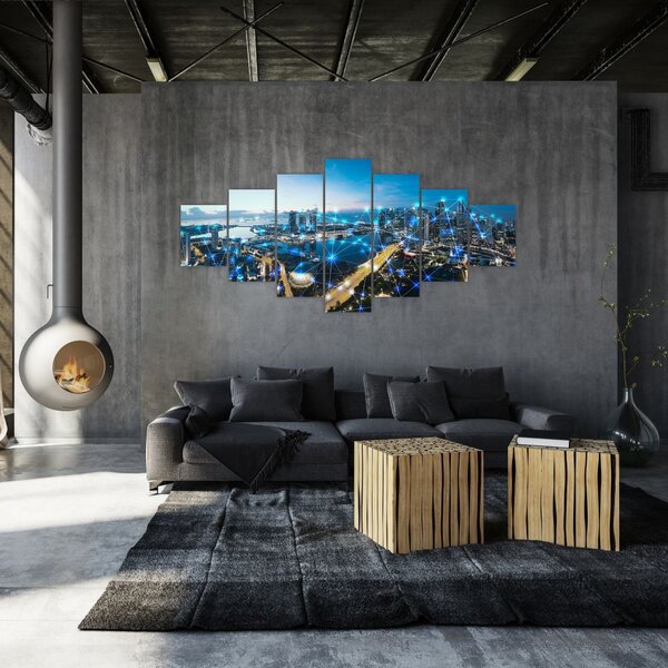 Obraz - Městská síť (210x100 cm)
