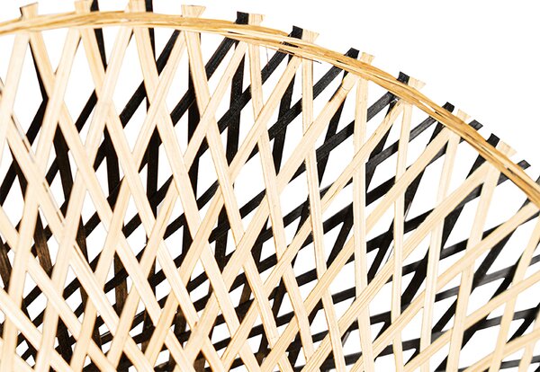Orientální nástěnná lampa bambus 50 cm se zástrčkou - Rina