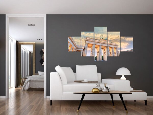 Obraz - Braniborská brána, Berlín, Německo (125x70 cm)