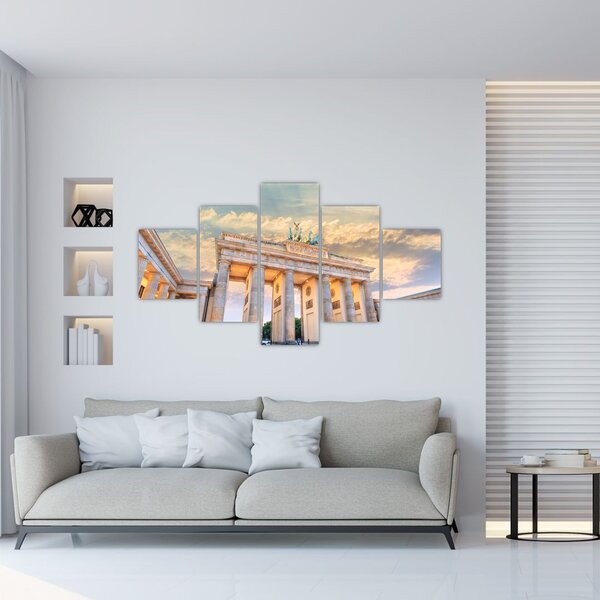 Obraz - Braniborská brána, Berlín, Německo (125x70 cm)