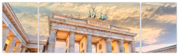 Obraz - Braniborská brána, Berlín, Německo (170x50 cm)