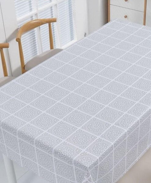 Ubrus PVC 3581438, metráž, 20 m x 140 cm, čtverečková krajka, IMPOL TRADE