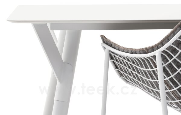Varaschin Jídelní stůl Link, Varaschin, obdélníkový 160x90x72 cm, rám kov, nohy hliník, deska HPL kat. A, barevné provedení dle vzorníku