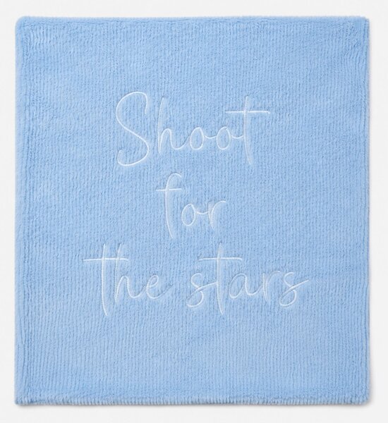Sinsay - Povlak na polštář s nápisem „Shoot for the stars“ - světle modrá