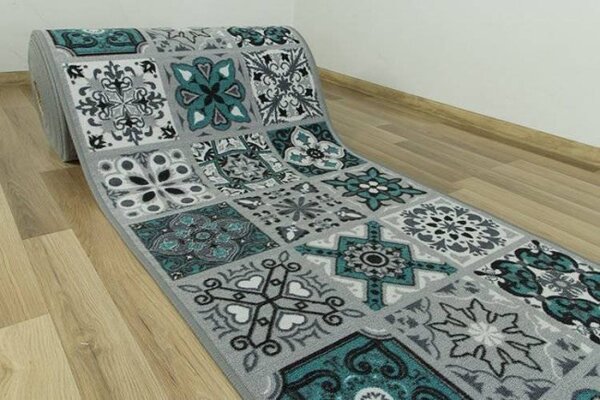 Protiskluzový běhoun Patchwork - tyrkys