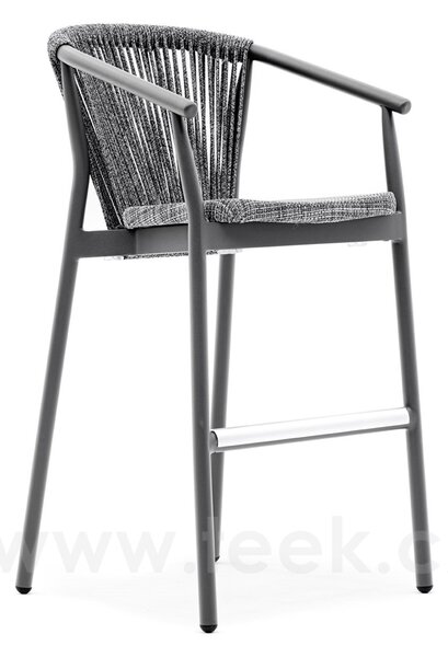 Varaschin Barové křeslo Smart, Varaschin, 61x61x109 cm, rám hliník, výplet textilen a lanko, barevné provedení dle vzorníku, bez sedáku