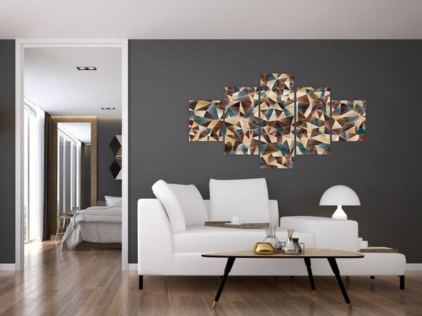 Obraz z trojúhelníků (125x70 cm)