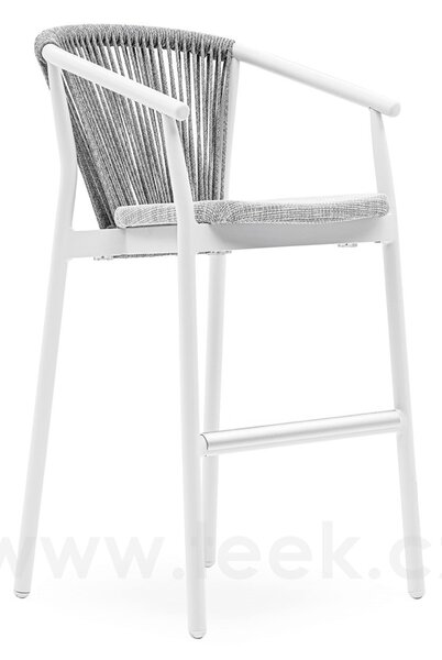 Varaschin Barové křeslo Smart, Varaschin, 61x61x109 cm, rám hliník, výplet textilen a lanko, barevné provedení dle vzorníku, bez sedáku