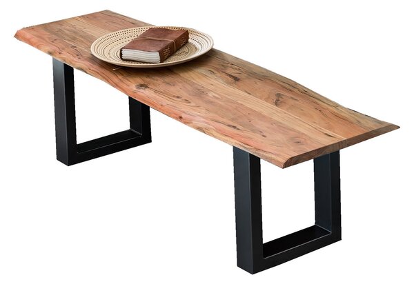 Sob nábytek - Set do jídelny masiv 180x90 cm stůl a dvě lavice černé nohy Andrea - SET180X90Č