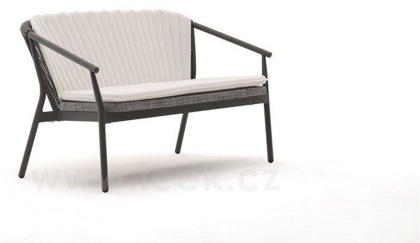 Varaschin 2-místná pohovka/sofa Smart, Varaschin, rám hliník, výplet textilen a lanko, barevné provedení dle vzorníku, bez sedáku a opěrného polštáře