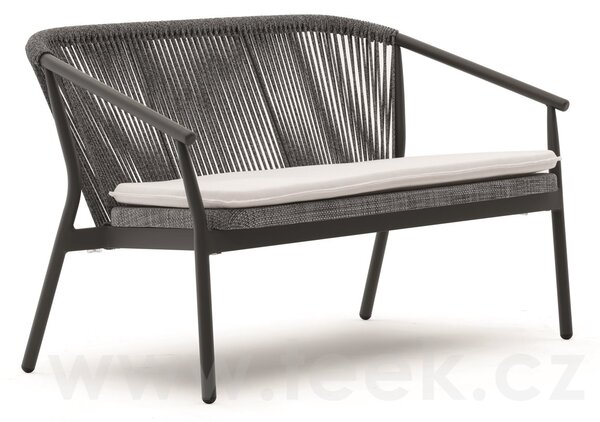 Varaschin 2-místná pohovka/sofa Smart, Varaschin, rám hliník, výplet textilen a lanko, barevné provedení dle vzorníku, bez sedáku a opěrného polštáře