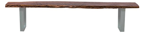 Sob nábytek - Dřevěná lavice 150 cm stříbrná ocel Andrea - F0S07101-84