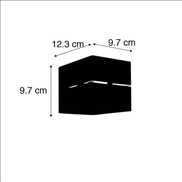 Sada 4 nástěnných lamp černých se zlatem 9,7 cm - Transfer Groove
