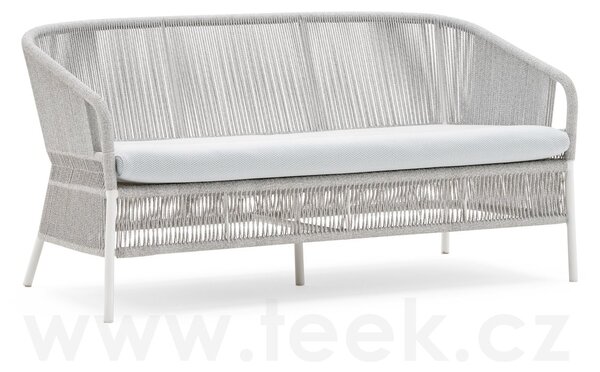 Varaschin 2-místná pohovka/sofa Cricket, Varaschin, 146x77x74 cm, rám hliník, výplet lanko, sedák a 2 opěrné polštáře venkovní látka kat. B, barevné provedení dle vzorníku