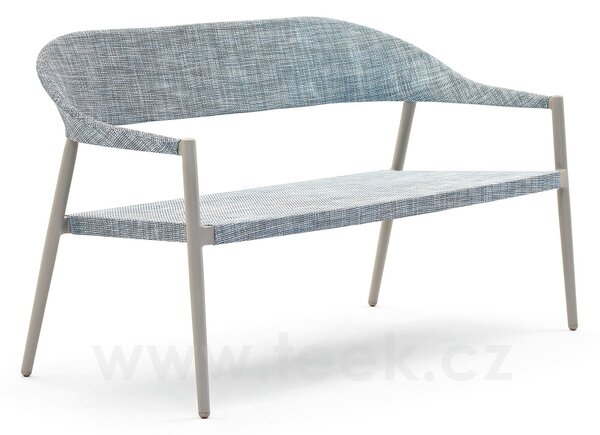 Varaschin Pohovka 2-sed stohovatelná Clever, Varaschin, 142x69x80 cm, rám hliník, výplet textilen, barevné provedení dle vzorníku, bez sedáku
