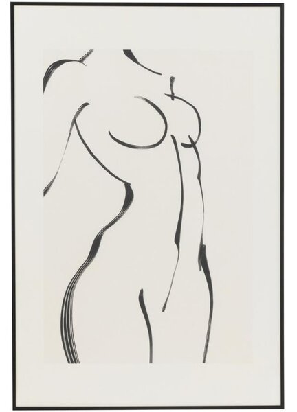 Bílý obraz J-Line Wahine 90,5 x 60 cm