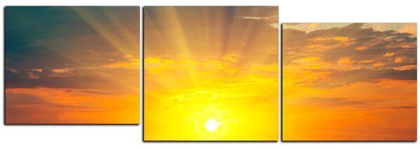 Obraz na plátně - Západ slunce - panoráma 5200E (90x30 cm)