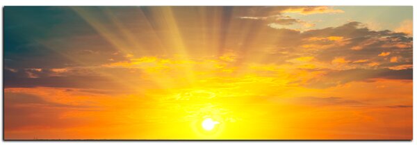 Obraz na plátně - Západ slunce - panoráma 5200A (105x35 cm)