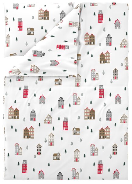 Livarno® Ložní povlečení z jemného flanelu, 140 x 200 cm, 70 x 90 cm (dům) (100412473002)
