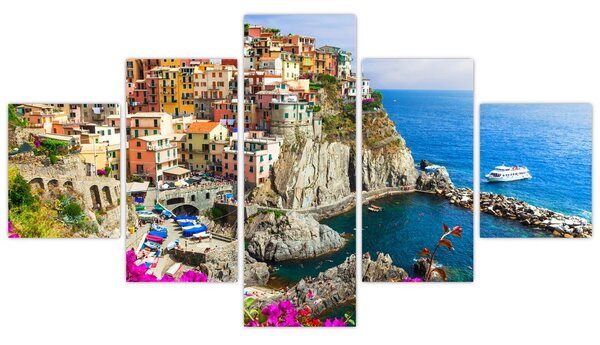 Obraz - Italská vesnička Manarola (125x70 cm)