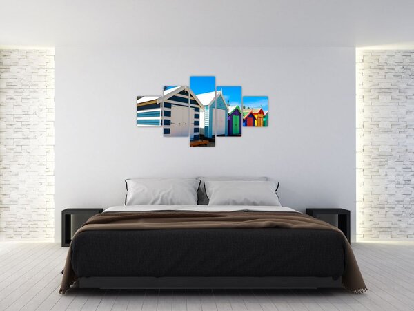 Obraz - Pláž Brighton, Melbourne, Austrálie (125x70 cm)